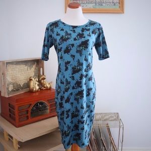 LULAROE JULIA MAP DESIGN DRESS